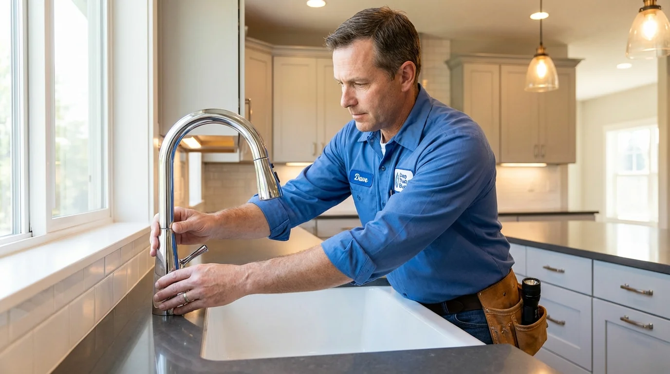 Kitchen faucet installation by Johns Plumbing LLC in Weldon